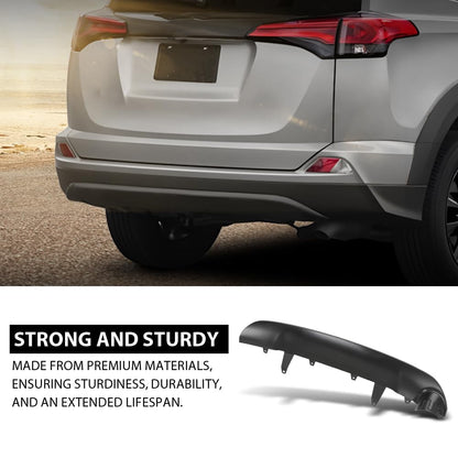 G-PLUS Rear Lower Bumper Valance Compatible with Toyota RAV4 Adventure/Platinum 2017-2018,Fit Toyota RAV4 (submodel: LE, Limited, SE, XLE) 2016-2018 524530R010, TO1195107 Black