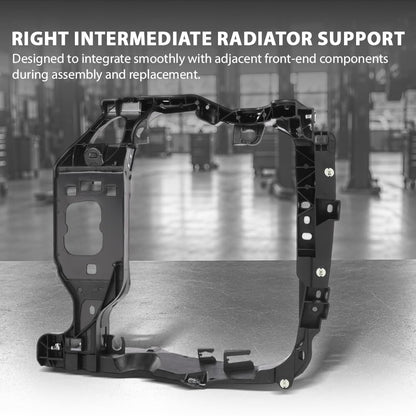 G-PLUS Front Right Side Intermediate Radiator Support Assembly w/ Bracket Compatible with Porsche Macan 2015-2018 95B805594 Direct OE Replacement Black