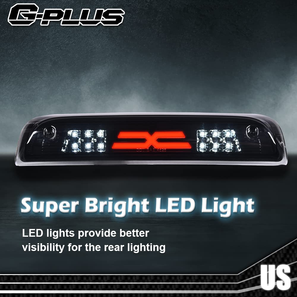 G-PLUS LED Third 3rd High Mount Stop Light X Brake Light Compatible with 2014-2020 GMC Sierra 1500 /Chevy Silverado 1500 2019 GMC Sierra 1500 Limited 23509162 20979071