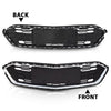 G-PLUS Honeycomb Grille Mesh Assembly Compatible with Chevy Cruze 2016-2018 Black Covers Automotive Car Front Bumper Lower