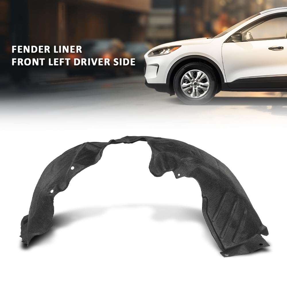 G-PLUS Front Left Fender Liner Inner, Compatible with Ford Escape SE Sport Hybrid 2020/ Ford Escape 2020-2021, Driver Side, LJ6Z16103F, FO1248205