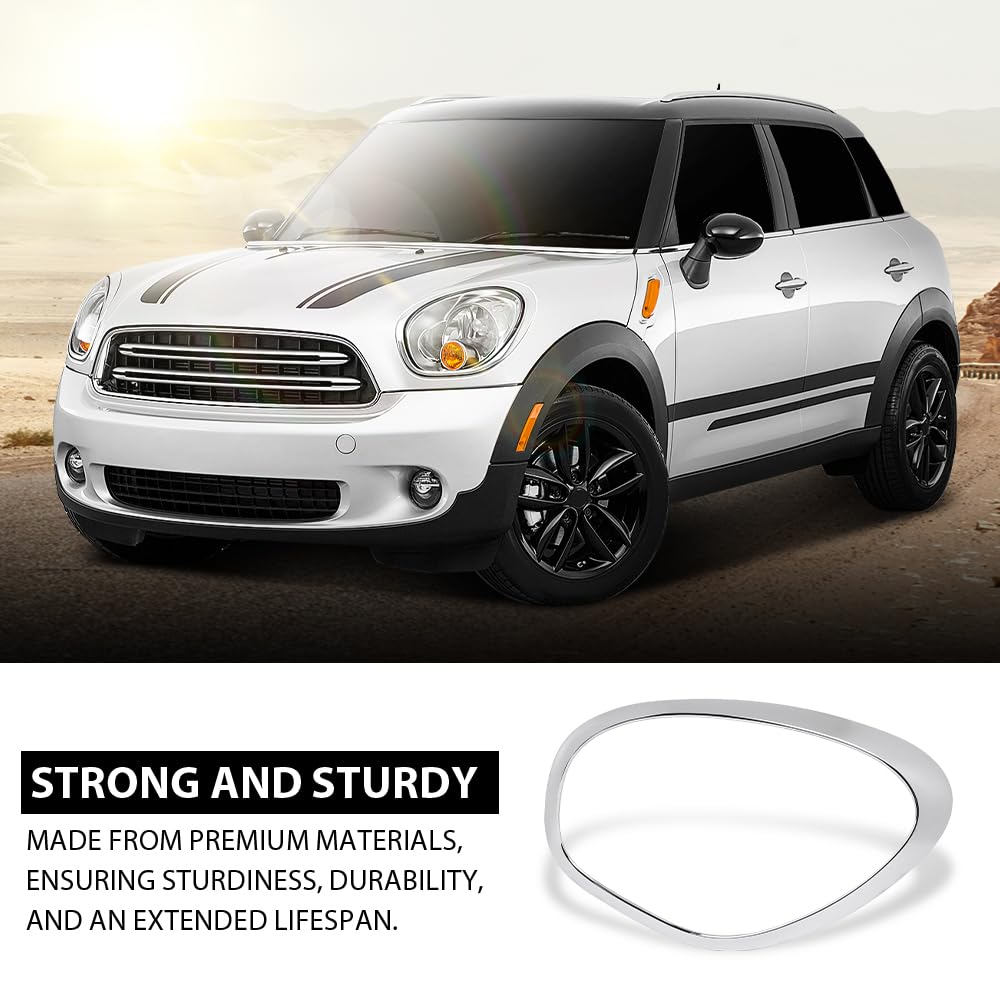 G-PLUS Headlight Bezel Compatible with Mini Cooper Countryman 2011-2016 & Paceman 2013-2016 Left Side 51139813823, MC2506103 Silver