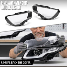 G-PLUS Headlight Lens Cover for Audi A3 2013-2016 Clear Pair Product Details