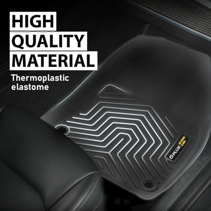 G-PLUS Floor Mats 3PCS Compatible with Honda CRV 2023 2024 2025(Include Hybird), TPE All Weather Full Cover Protection 3 Piece Black