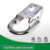 G-PLUS Tow Hook Parts Set Compatible with 2009-2021 F150 with Hardware Front Kit Pair (Silver)
