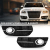 G-PLUS Pair Front Fog Light Cover Bezel, Compatible with Audi Q5 2009-2012, LH Driver & RH Passenger 2PCS, Gloss Black, 8R0807682A01C, 8R0807681A01C