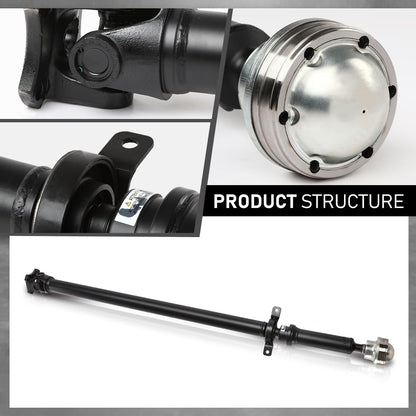 G-PLUS Rear Drive shaft Driveshaft Assembly Compatible with Ford Explorer Sport Trac 2007-2010 V6 4.0L, V8 4.6L Crew Cab Pickup 4WD Black