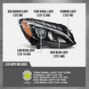 G-PLUS LED Headlight Right Side Compatible with Benz C-Class C300 W205 2015 2016 2017 2018 205906780364, MB2503227 Black