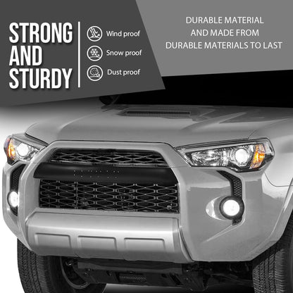 G-PLUS Front Bumper Grille Assembly Body Parts Kit Compatible with Toyota 4Runner TRD / SR5 2014-2019 TO2509104, TO1036148 Black