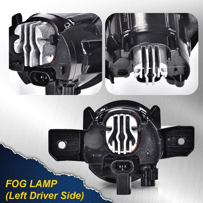 G-PLUS Fog Lights Assembly Compatible with 2019 2020 Nissan Altima 4-Door Sedan S SL SR SV Front Bumper Fog Lights w/Bulb Clear Lens LED Fog Lamps, Driver Side(Left)