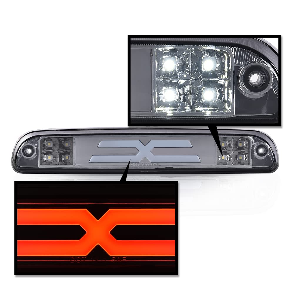 G-PLUS LED Third Type X High Mount Brake Stop Light Compatible with 1993-2011 Ranger 1999-2016 F250 F350 F450 F550 Super Duty 1995-2003 Mazda B2300 B2500 B3000 B4000 CC3Z13A613B