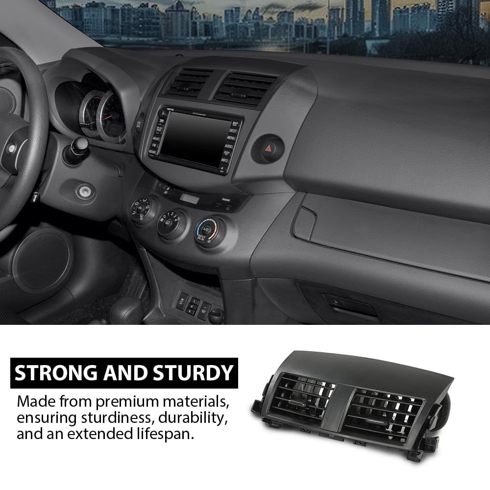 G-PLUS Center AC Air Dash Vents Panel Compatible with Toyota Rav4 2006-2012 55663-42020