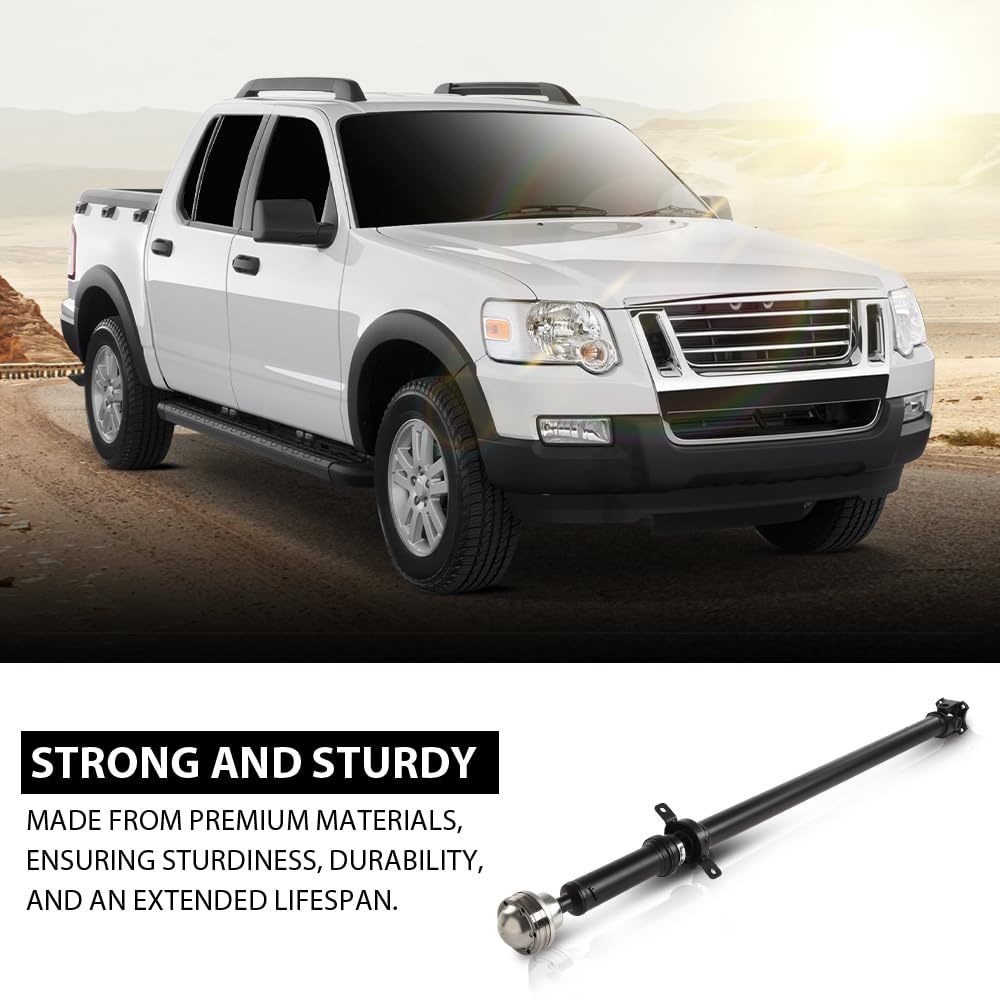 G-PLUS Rear Drive shaft Driveshaft Assembly Compatible with Ford Explorer Sport Trac 2007-2010 V6 4.0L, V8 4.6L Crew Cab Pickup 4WD Black