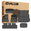G-PLUS Model 3 Floor Mats & Cargo Liner Fit Tesla Model 3 2017-2023 Floor Liners TPE Custom Fit All Weather Full Cover Protection 1st & 2nd & 3rd Row Car Floor Mats,alfombras para carro Black 6PCS