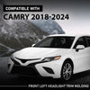G-PLUS Front Left Headlight Trim Molding Compatible with Toyota Camry SE XSE 2018-2024 Black 5271306100, 5271333030