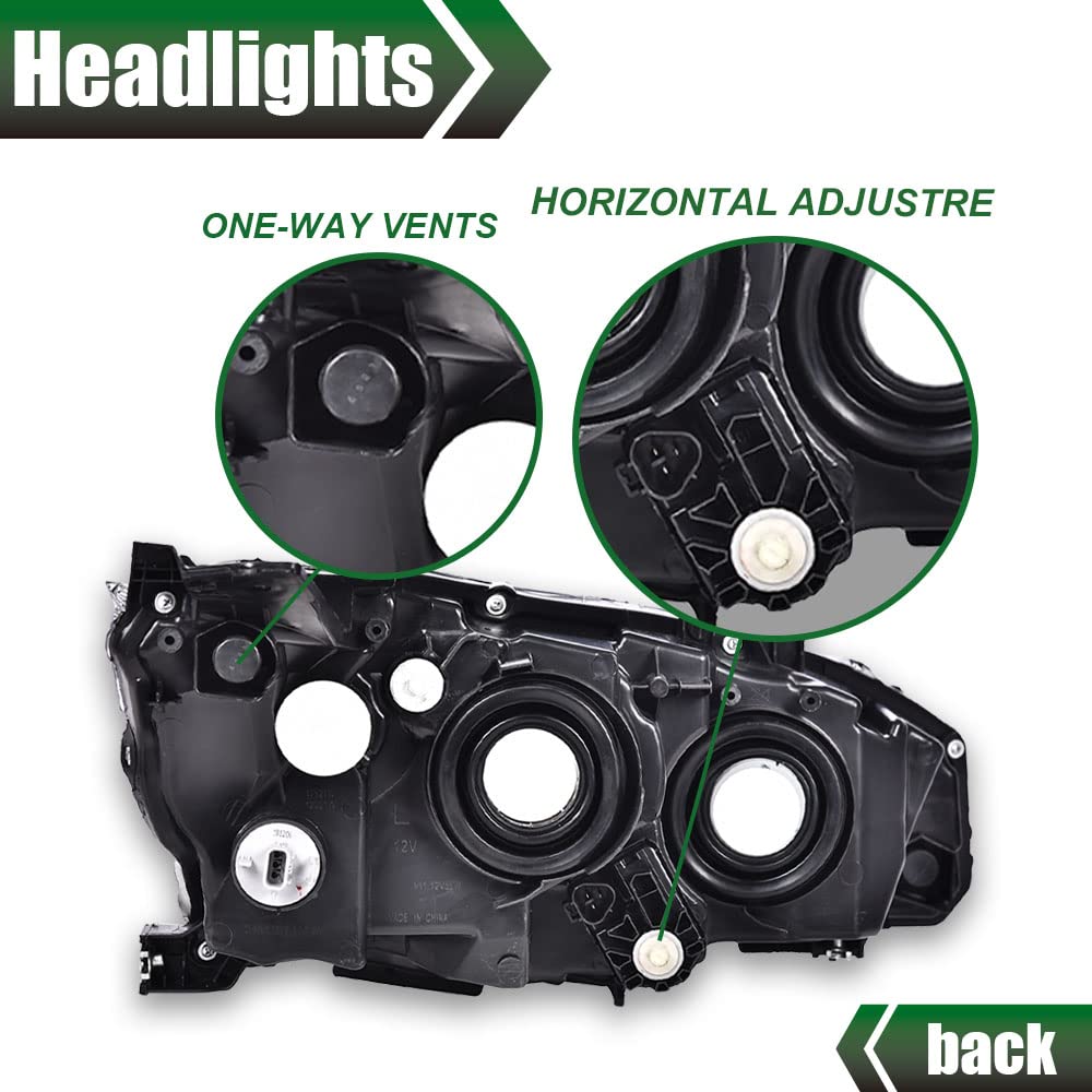 G-PLUS Projector Headlights, Compatible with Honda Civic 2016-2021 2/4Door DX EX/EX-L/EX-T LX/LX-P Si Sport,(NOT For Factory LED Headlight Models) Halogen Model LED DRL (Passenger & Driver Side)