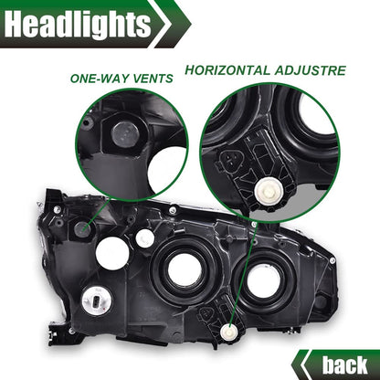 G-PLUS Projector Headlights, Compatible with Honda Civic 2016-2021 2/4Door DX EX/EX-L/EX-T LX/LX-P Si Sport,(NOT For Factory LED Headlight Models) Halogen Model LED DRL (Passenger & Driver Side)