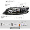 G-PLUS Headlight Headlamp Left Side Compatible with 2006-2007 Mazda 6 Mazdaspeed,Fit 2006-2008 Mazda 6 (submodel: i, S,GS, GT)