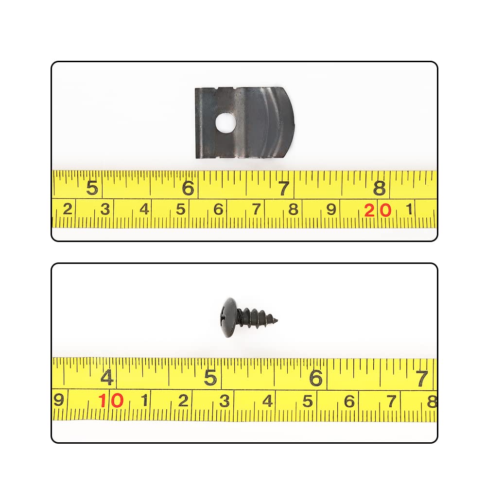 G-PLUS 1" Tall Rocker Molding Clips and Screw Set - 12 Pieces Compatible with GM Models Chevy 1962 1963 1964 1965 1966 1967 with Wide Style Rocker Panel Moldings