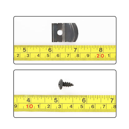 G-PLUS 1" Tall Rocker Molding Clips and Screw Set - 12 Pieces Compatible with GM Models Chevy 1962 1963 1964 1965 1966 1967 with Wide Style Rocker Panel Moldings