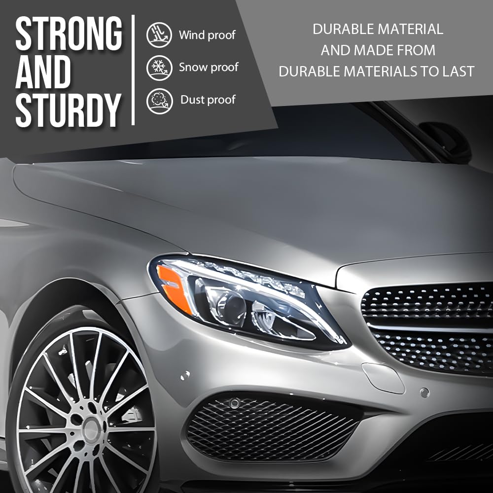 G-PLUS Headlight Lens Cover Compatible with Benz C-Class W205 2015-2017 A2059067403 Right Side Front Headlamp Lens Cover Clear
