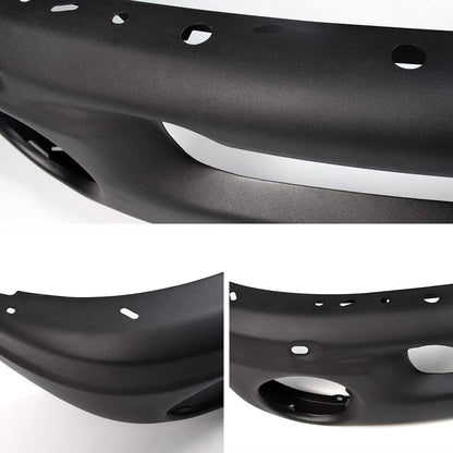 G-PLUS Front Bumper Shell Face Bar Primered Black Steel w/Round Fog Light Holes Compatible with Dodge Ram 1500 2002-2008 / Fit Ram 2500 3500 2003-2009 Primered Black Steel