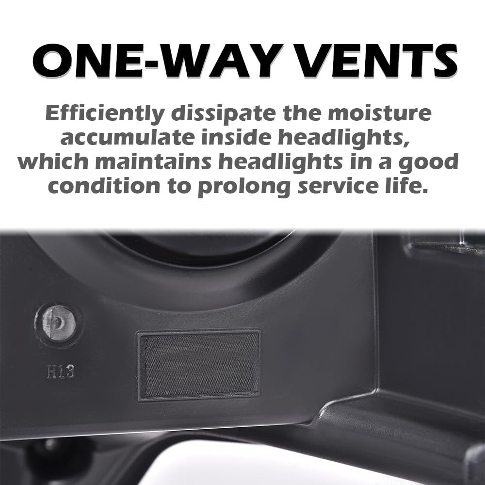G-PLUS Headlights Assembly, Compatible with 2009-2014 Ford F150(NOT Fit LED Style,Only Fit w/o LED Style) Clear Lens Chrome Housing Amber Reflector, Left & Right Bumper Headlamps,faros delanteros