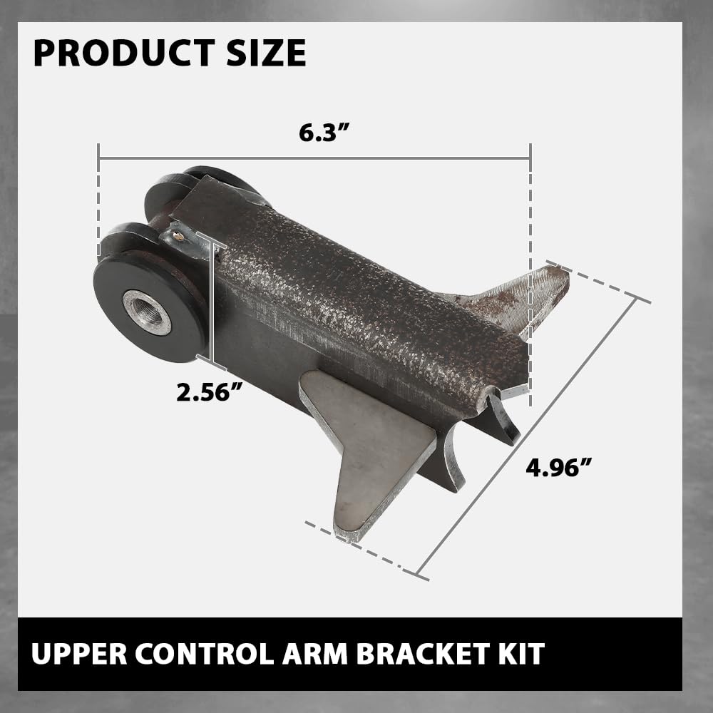 G-PLUS Front Passenger Axle Upper Control Arm Bracket Kit Compatible with Jeep TJ LJ MJ XJ ZJ 1984-2006 Black