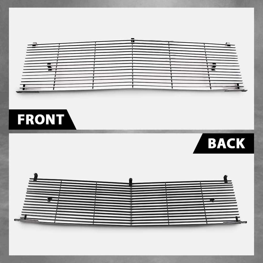 G-PLUS Front Billet Grille Insert Compatible with Chevy Blazer Suburban GMC Jimmy Suburban 1981-1988, Fit Chevy GMC C/K Pickup 1981-1987, Fit for Phantom Style With Stacked Lights