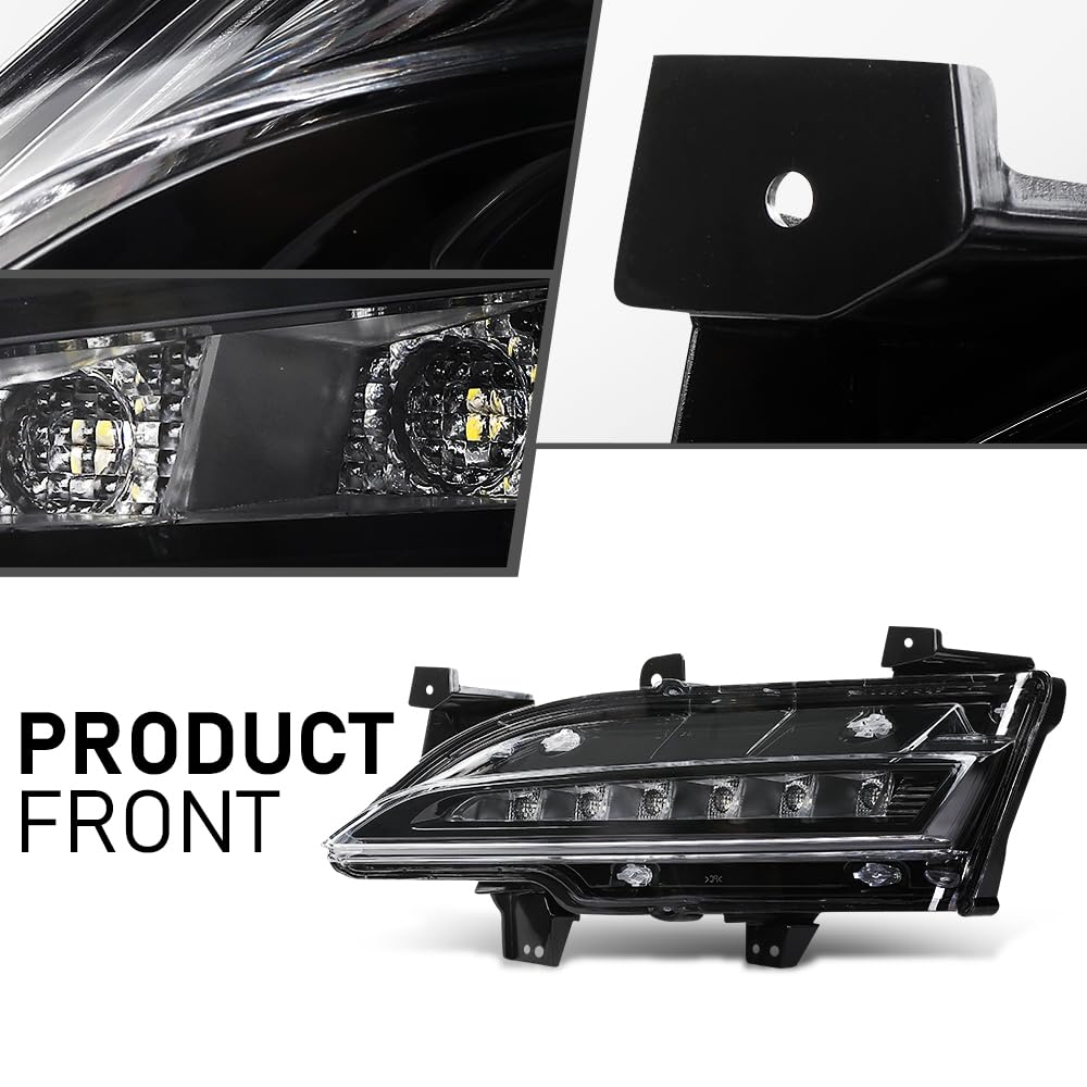 G-PLUS Pair LED Fog Lights Daytime Running Lamps, Compatible with Lincoln MKC 2015-2019, LH Driver & RH Passenger Side 2PCS, EJ7Z13200D, FO2562100