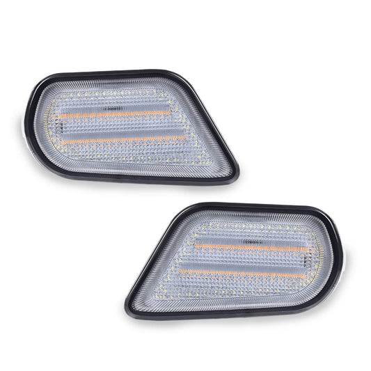 G-PLUS Side Marker Corner Parking Lights Turn Signals Compatible with 1998-2002 Pontiac Firebird Trans Am 10301404 10301405 GM2520177 GM2521177 (Black)