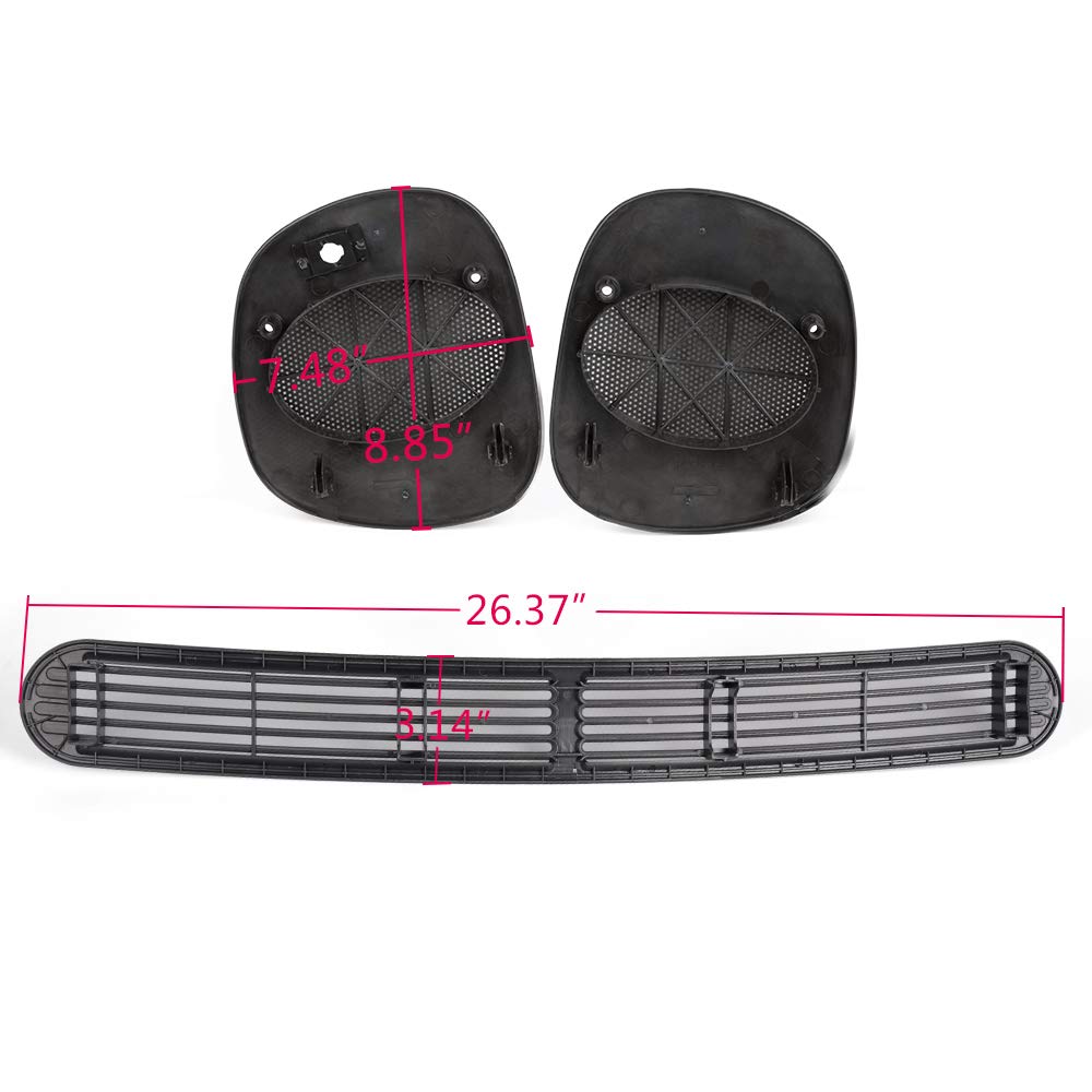 G-PLUS Dash Defrost Vent Cover Grille Panel Speaker Grill Set GRILLES | COMPATIBLE WITH CHEVY Blazer S10/GMC Jimmy Sonoma Oldsmobile 1998-2005 15046442 15046441