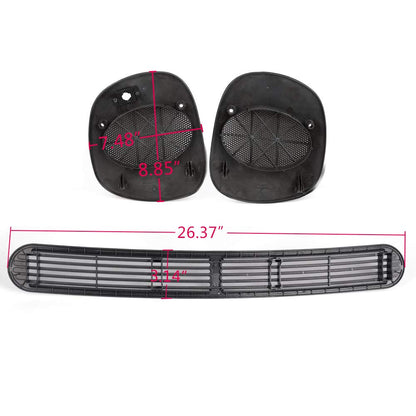 G-PLUS Dash Defrost Vent Cover Grille Panel Speaker Grill Set GRILLES | COMPATIBLE WITH CHEVY Blazer S10/GMC Jimmy Sonoma Oldsmobile 1998-2005 15046442 15046441