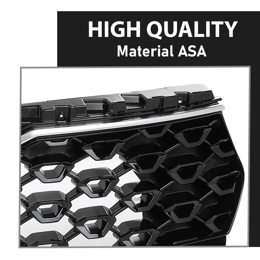 G-PLUS Bumper Radiator Grille Grill, Compatible with Kia Sorento 1.6L 2.5L 2022-2023 W/O Camera Hole, 86350P2500, 86350-P2500, 86350 P2500