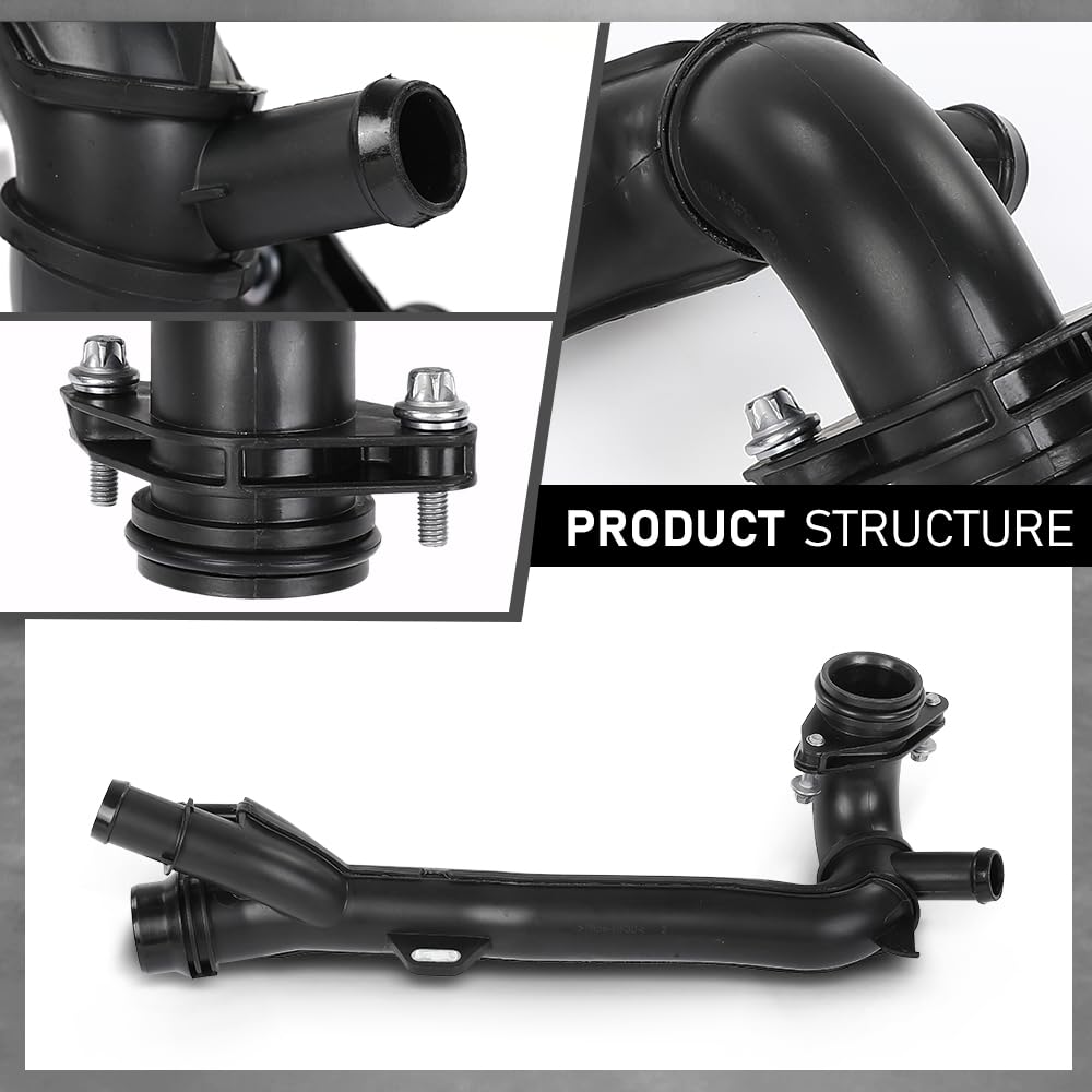 G-PLUS Thermostat Coolant Pipe Compatible with Benz C300/E350/GLC300/GLE350 2019-2023,Fit Benz M264 Engine CLS C-Class E-Class Models A2642008600, 2642008600, 264 200 86 00, A 264 200 86 00 Black