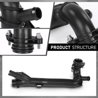 G-PLUS Thermostat Coolant Pipe Compatible with Benz C300/E350/GLC300/GLE350 2019-2023,Fit Benz M264 Engine CLS C-Class E-Class Models A2642008600, 2642008600, 264 200 86 00, A 264 200 86 00 Black