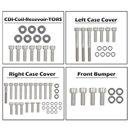 G-PLUS ATV Bolt Screw Kit Set 378 Piece Compatible with Yamaha Banshee 350 YFZ350 1987-2006 Polished Stainless Silver Color Iron