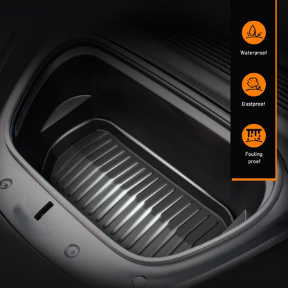 G-PLUS Floor Mats & Cargo Liner Fit Tesla Model S 2021 2022 2023 2024 All Weather Protection TPE Floor Liners 1st & 2nd & 3rd Front Rear Full Set Car Mats Black 7PCS