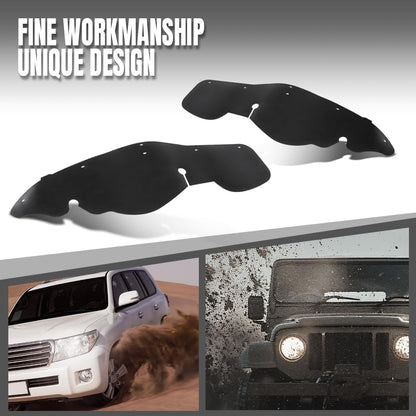 G-PLUS Engine Well Frame Fender Splash Shields Shield w/Clips Compatible with Ford Ranger 1998-2006 Black