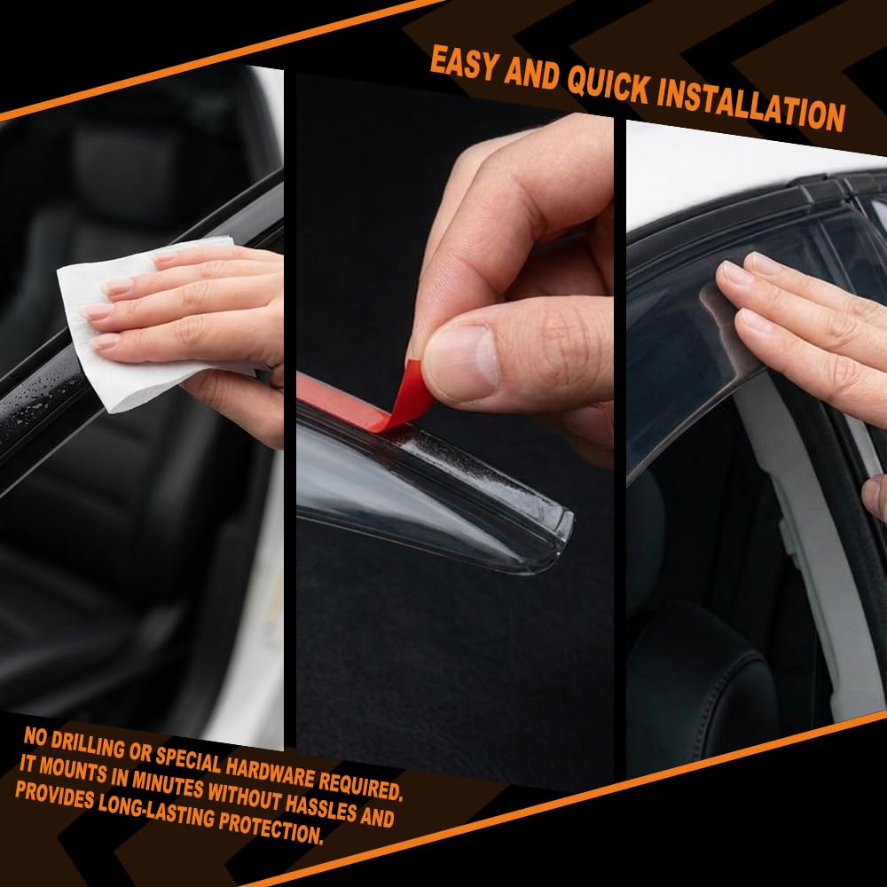 G-PLUS Out-Channel Mount Ventvisor Window Deflectors Compatible with Dodge Ram1500 1994-2001 Fit Dodge Ram 2500 3500(Includes Models w/Towing Mirror) Regular Cab Only 1994-2002 2PCS Smoky