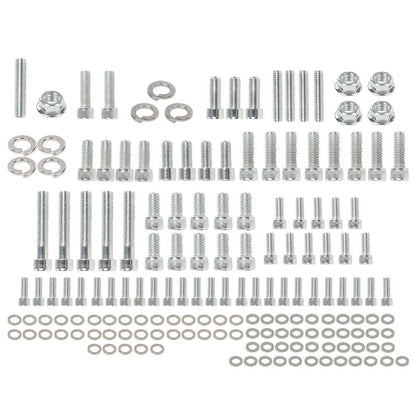 G-PLUS Small Block Stainless Steel Engine Bolt Kit Set Compatible with 265, 283, 302, 305, 327, 350, and 400 SB Chevy Engines w/Headers (NON-EFI)