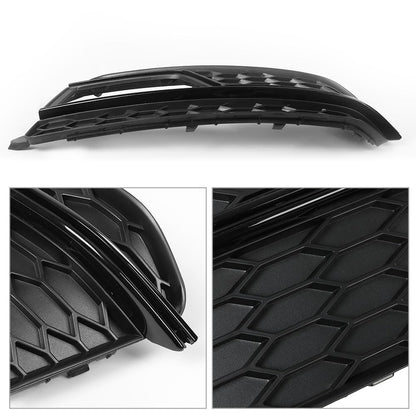 G-PLUS Black Front Bumper Fog Light Grilles Covers Driver and Passenger Side Fit Audi A5 S-Line S5 2013-2016 /Only Fit S-Line S5 Bumper Models/Not Fit For A5 Basic Version 8T0807681K 8T0807682K