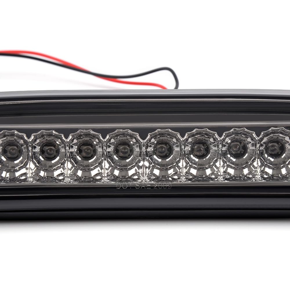 G-PLUS LED Third Brake Light Compatible with Toyota Tacoma 1995-2017 3rd High Mount Cargo Lamps, Smoky Lens Chrome Housing, 8157004030
