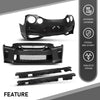G-PLUS Front Rear Lip Bumper Guard Skid Kit Compatible with Nissan GTR R35 2009-2022, FEA0M-6AVMA, FBM226AV0H, Black