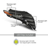 G-PLUS LED Headlights Front Headlamp Assembly Right Passenger, Compatible with Tucson 2021-2024, Clear Lens Black Housing Amber Reflector, 92208CW200, 92208-CW200 Bumper Headlamps,faros delanteros