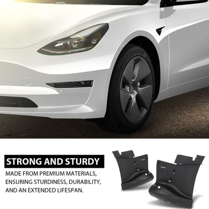 G-PLUS Front Bumper Lower Wheelhouse Liner Bracket Left+Right Compatible with Tesla Model 3 2017-2022 1084175-00-D, 1084177-00-D Black