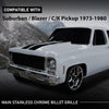 G-PLUS Front Bumper Billet Grille Stainless Compatible with Chevy Blazer Suburban C/K Pickup 1973-1980, Fit GMC C/K Pickup Suburban 1973-1980 Black Grill