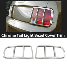 G-PLUS Tail Light Bezel Cover for Ford Mustang 2005-2009 Chrome Style Side View