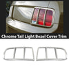G-PLUS Chrome Taillight Tail Light Bezel Covers Compatible with Ford Mustang 2005-2009 Triple Chrome Plated Silver