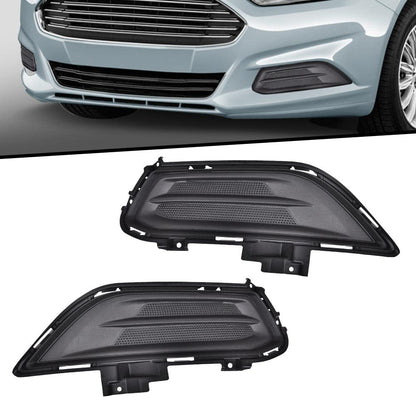 G-PLUS Fog Lamp Cover Front Left Driver Right Passenger Side Compatible with 2013-2016 Fusion Auto Fog Light Lamp Cover Trim Bezel DS7Z17B814AA DS7Z17B814AB FO1039133 FO1038133
